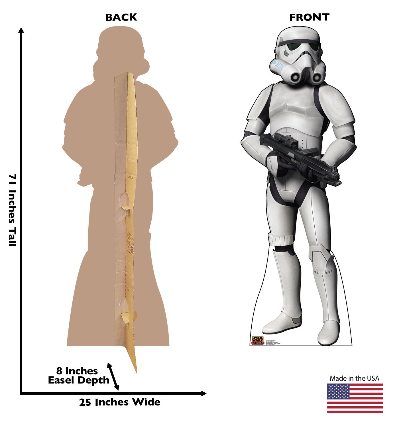 Cardboard People Storm Trooper Life Size Cardboard Cutout Standup - Disney's Star Wars Rebels