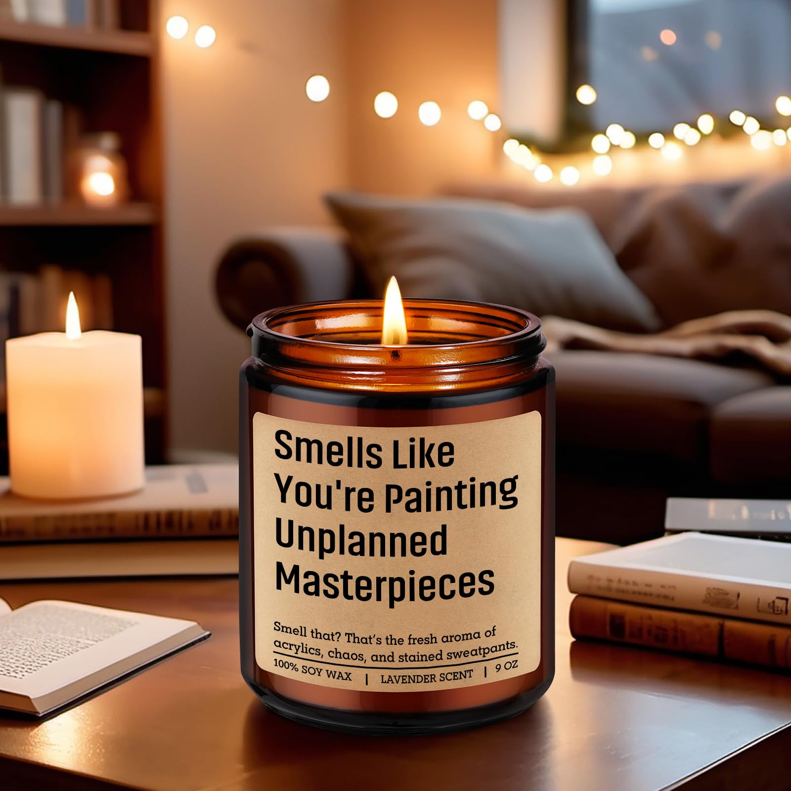 GSPY Scented Candle, Gifts for Artists, Painters - Cool Birthday, Mothers Day, Appreciation Gifts for Artist, Art Teacher, Painting Lovers - Funny Art Studio Decor, Artistic Ideas for Artsy Women, Men