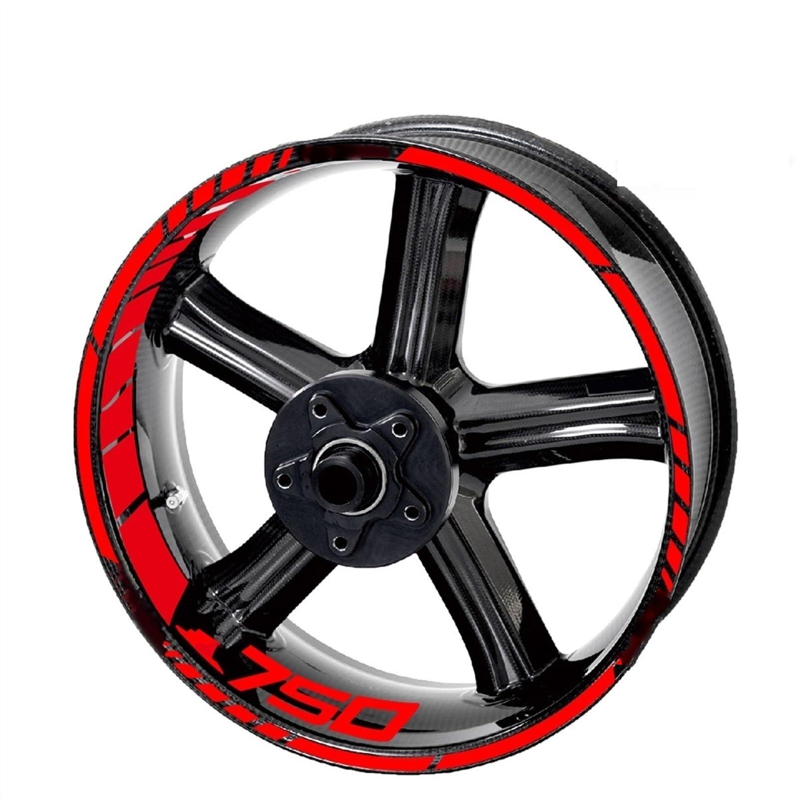 Motorcycle Racing Equipment Wheel Tire Rim Decoration Adhesive Reflective Decal Sticker for Kawasaki Z750 Z800 Z900 Z1000 Decorative(Color5)
