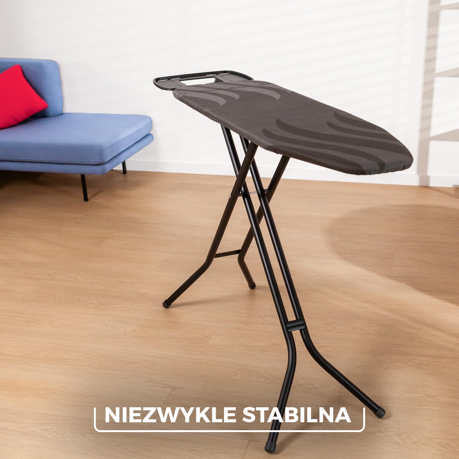 Vileda Total Reflect Ultimate deska do prasowania | Szybkie prasowanie, wytrzymała, szeroka powierzchnia, regulowana wysokość, XXL podpórka, łatwa do składania i przechowywania