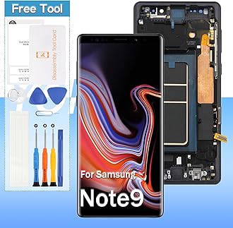 Screen Replacement for Samsung Galaxy Note 9 SM-N960, SM-N960F, SM-N960U 6.4" OLED LCD Display Touch Digitizer Assembly with Tools(Black with Frame)