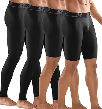 Compression pants tights leggings for men, winter baselayer for running