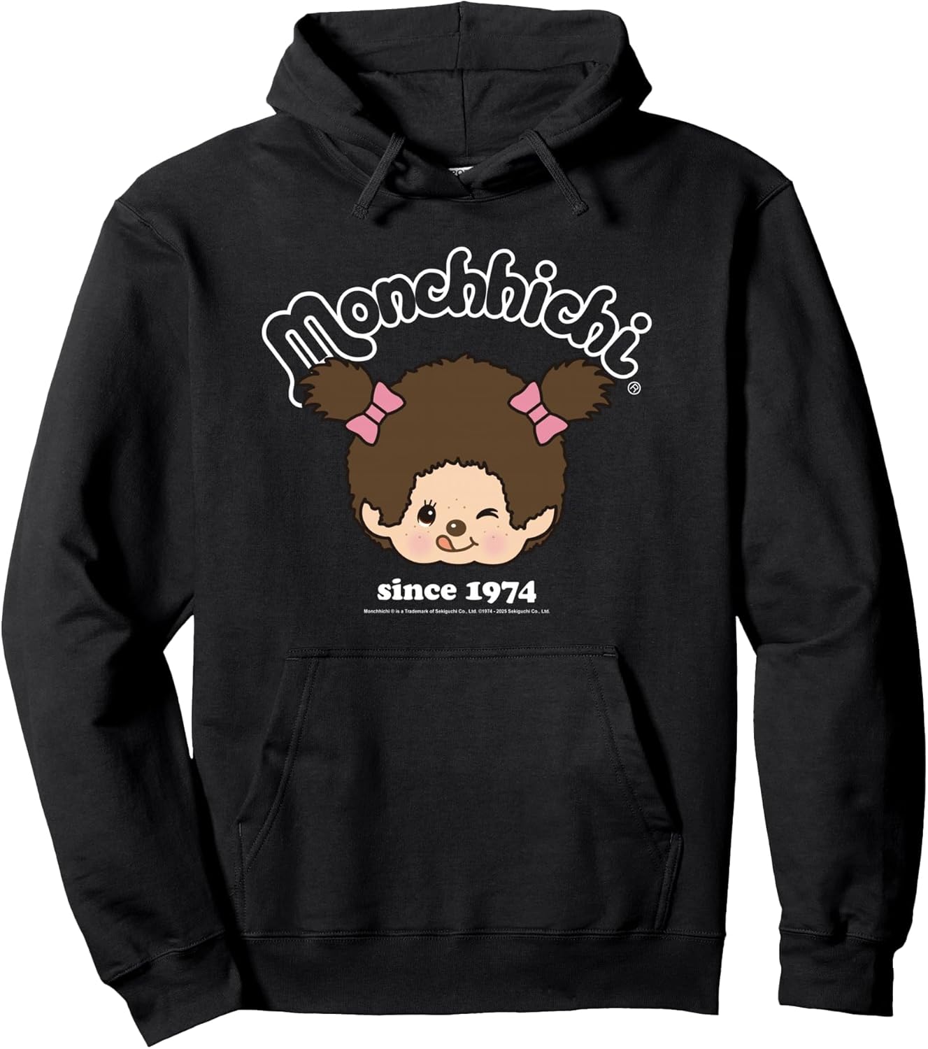Monchhichi Since 1974 Happy Little Fluffy Girl Pullover Hoodie