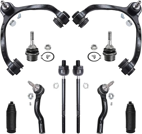 Miniatura 24 de Detroit Axle - Kit de suspensión frontal de 10 piezas para Chevy Trailblazer GMC Envoy XL Buick Rainier 9-7X Ascender, inferior y superior, 4 brazos