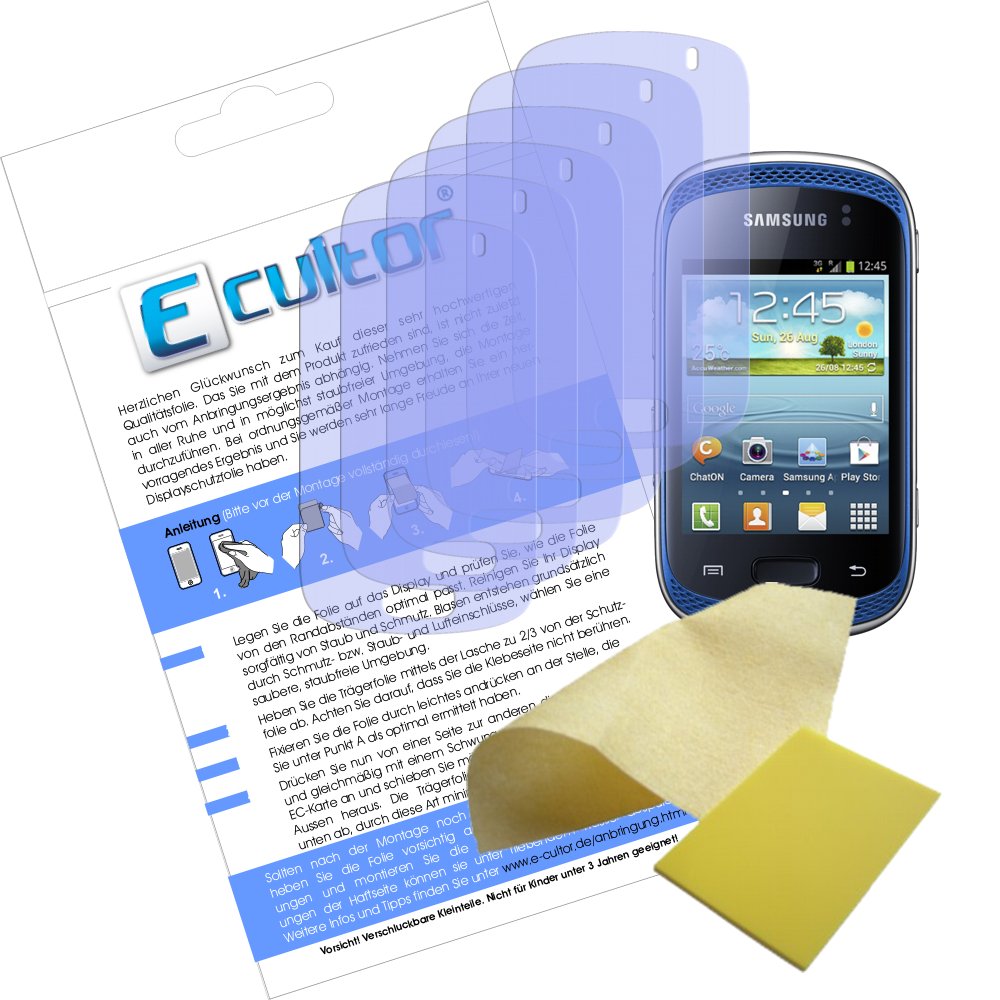 6 Pellicole Protettive Per HTC One Mini 2 – Cristallo Trasparente, Anti Graffio, Made In Germany, Con Panno E Racla - 2
