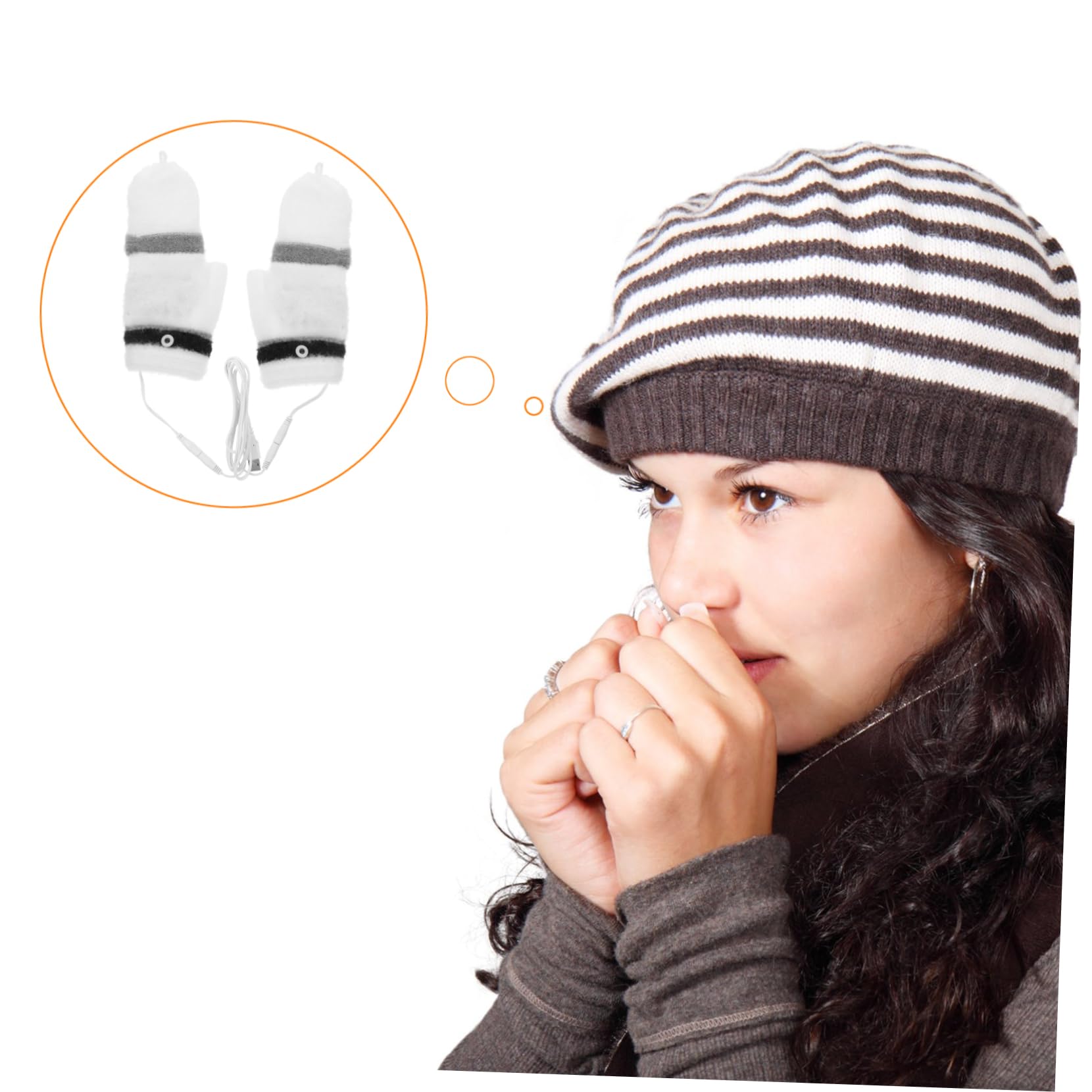 Holibanna Skiing Thermal Gloves Heating 1 Pair Warm Winter Gloves for Outdoor Riding Hiking