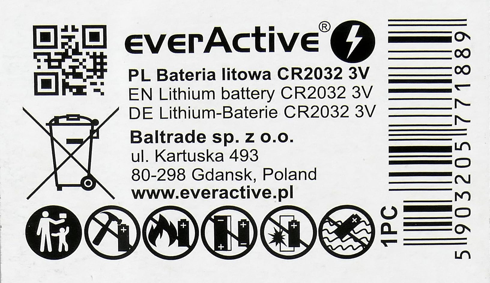 everActive CR2477, 3V, Lithium Knopfzelle Batterien, leistungsstärkste Batterie, 10 Jahre Haltbarkeit, 50 Stück -10 Blisterkarten