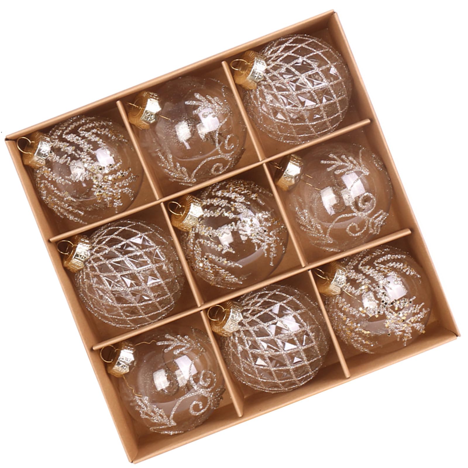 Xinsheinelry Assorted Size Christmas Bauble Set Sparkling Christmas Baubles Set for Family Home Mall Festival Embellishments Use Friendly Ornament