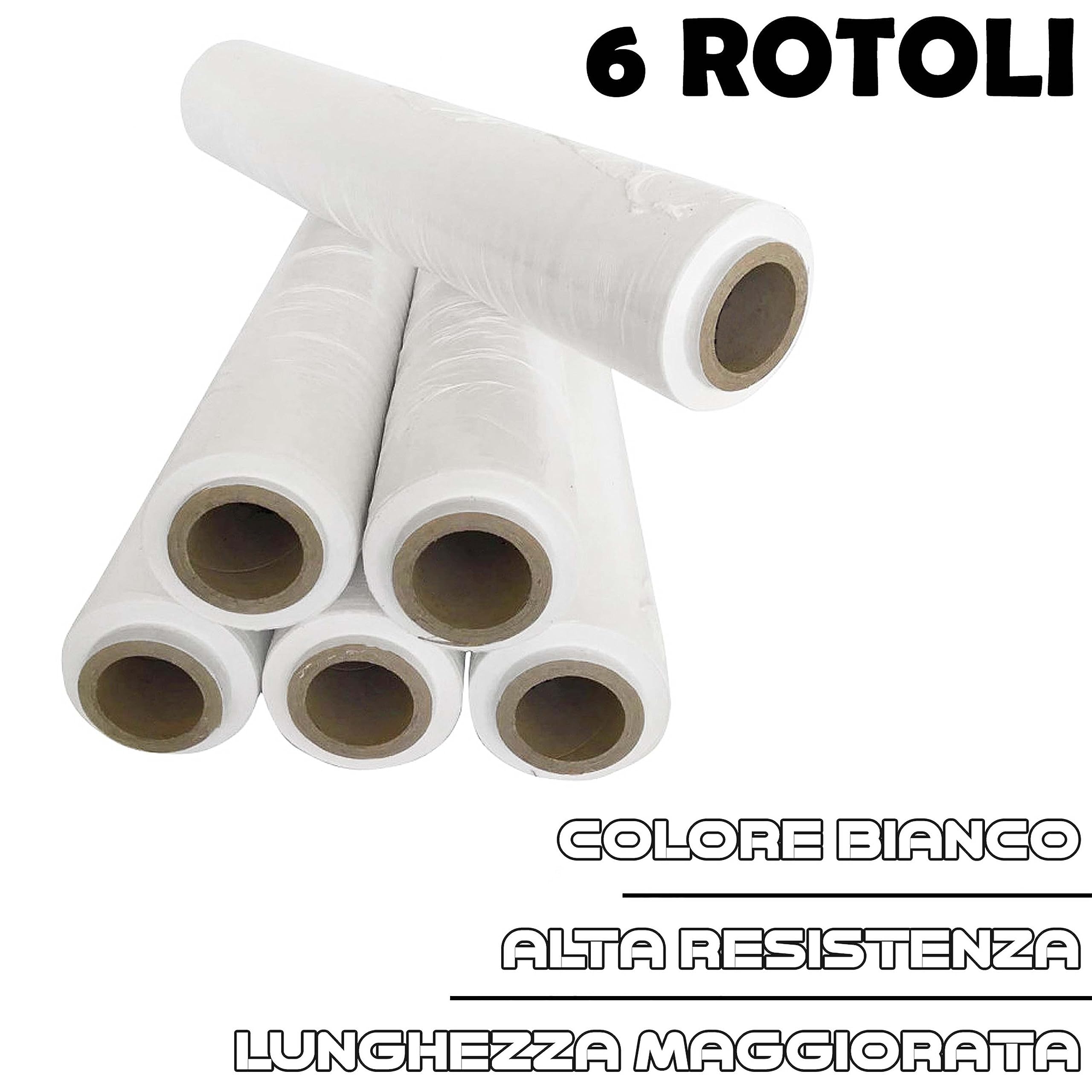 Simpletek - Film extensible blanc | Bobine de film adhésif pour emballage ou palette transparente