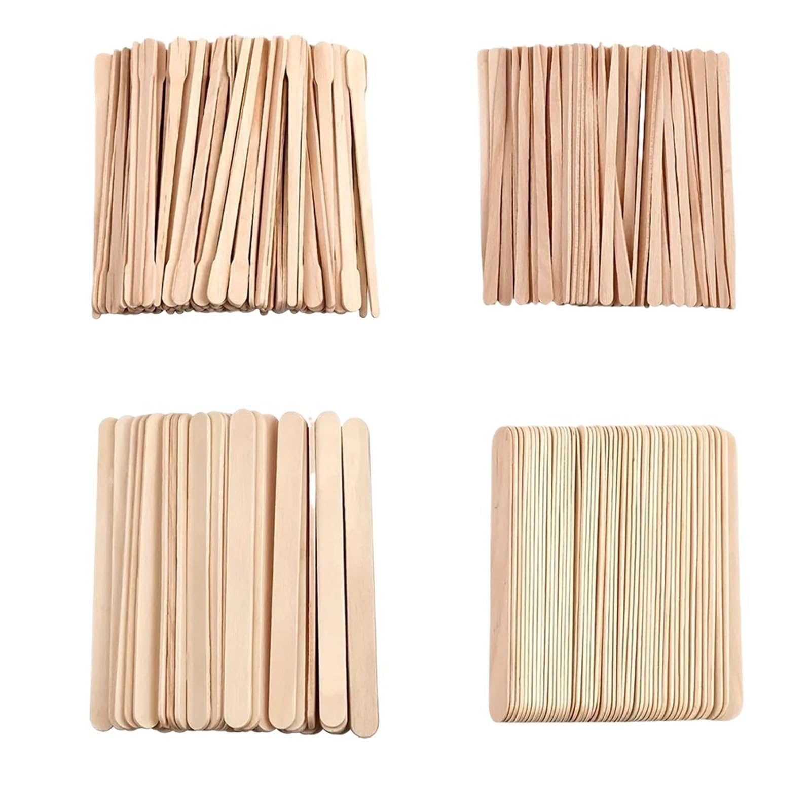 Bastoncini di cera in legno, 500 pezzi, bastoncini di cera multiuso, spatole per depilazione bastoncini artigianali in legno per mescolare corpo gambe viso