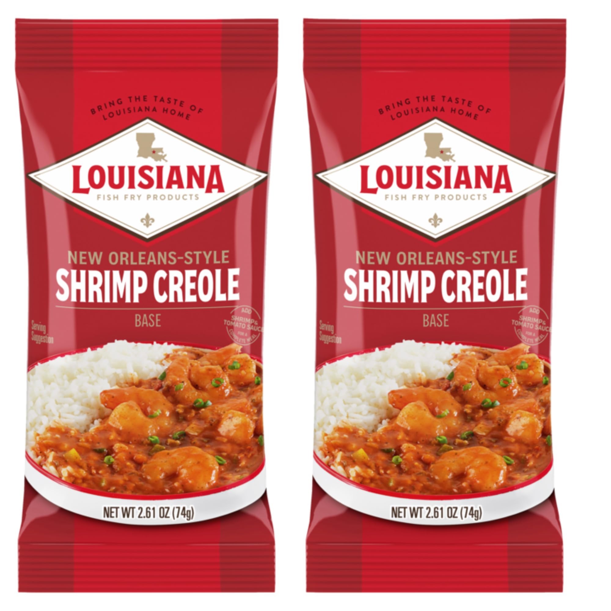Louisiana Fish Fry Products New Orleans Style Shrimp Creole Base, 2.61 Ounce Bags (Pack of 2)
