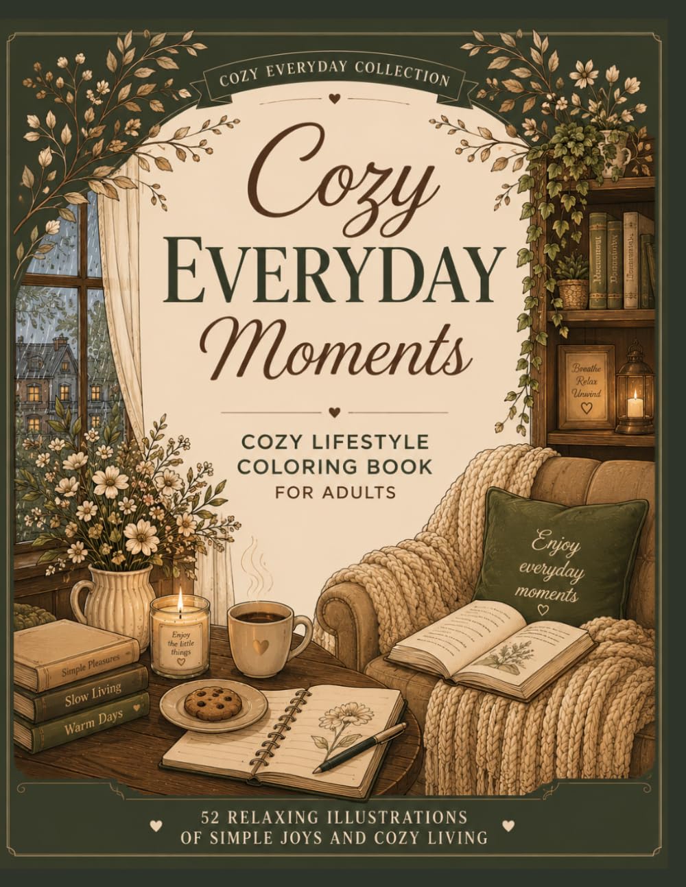 COZY EVERYDAY MOMENTS: Cozy Lifestyle Coloring Book for Adults (Cozy Everyday Collection)