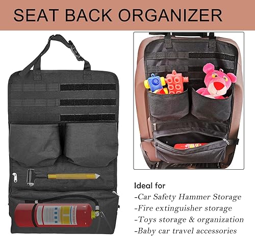 Miniatura 2 de Buraku Organizador de respaldo de asiento de vehículo para extintor de incendios  Bolsa de almacenamiento al vacío para automóvil  Viaje por
