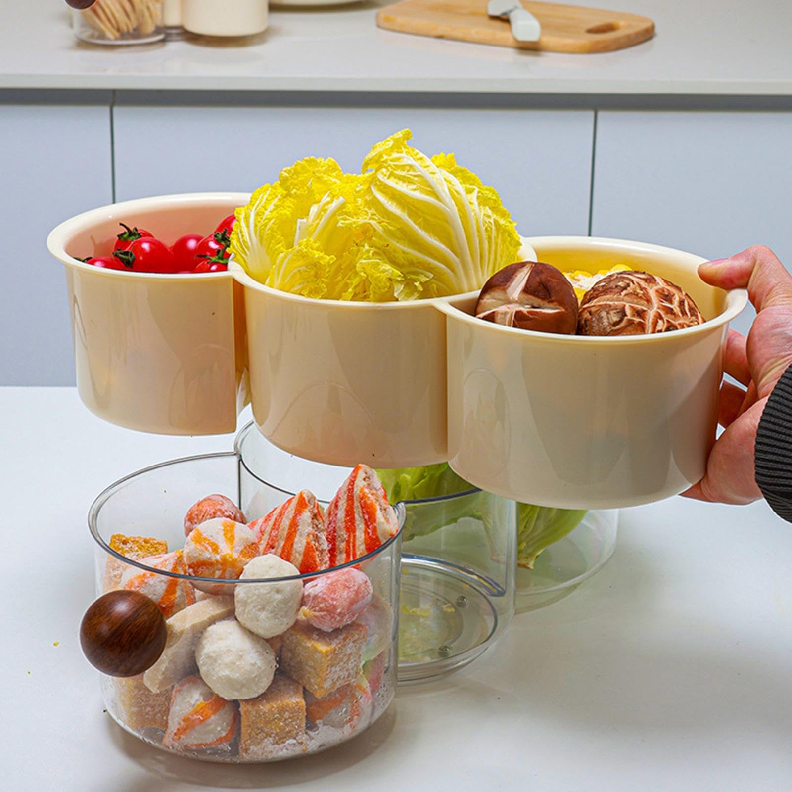 Amazon.co.jp: フルーツ盛り付けトレイ・フルーツサーバー 食品用360度