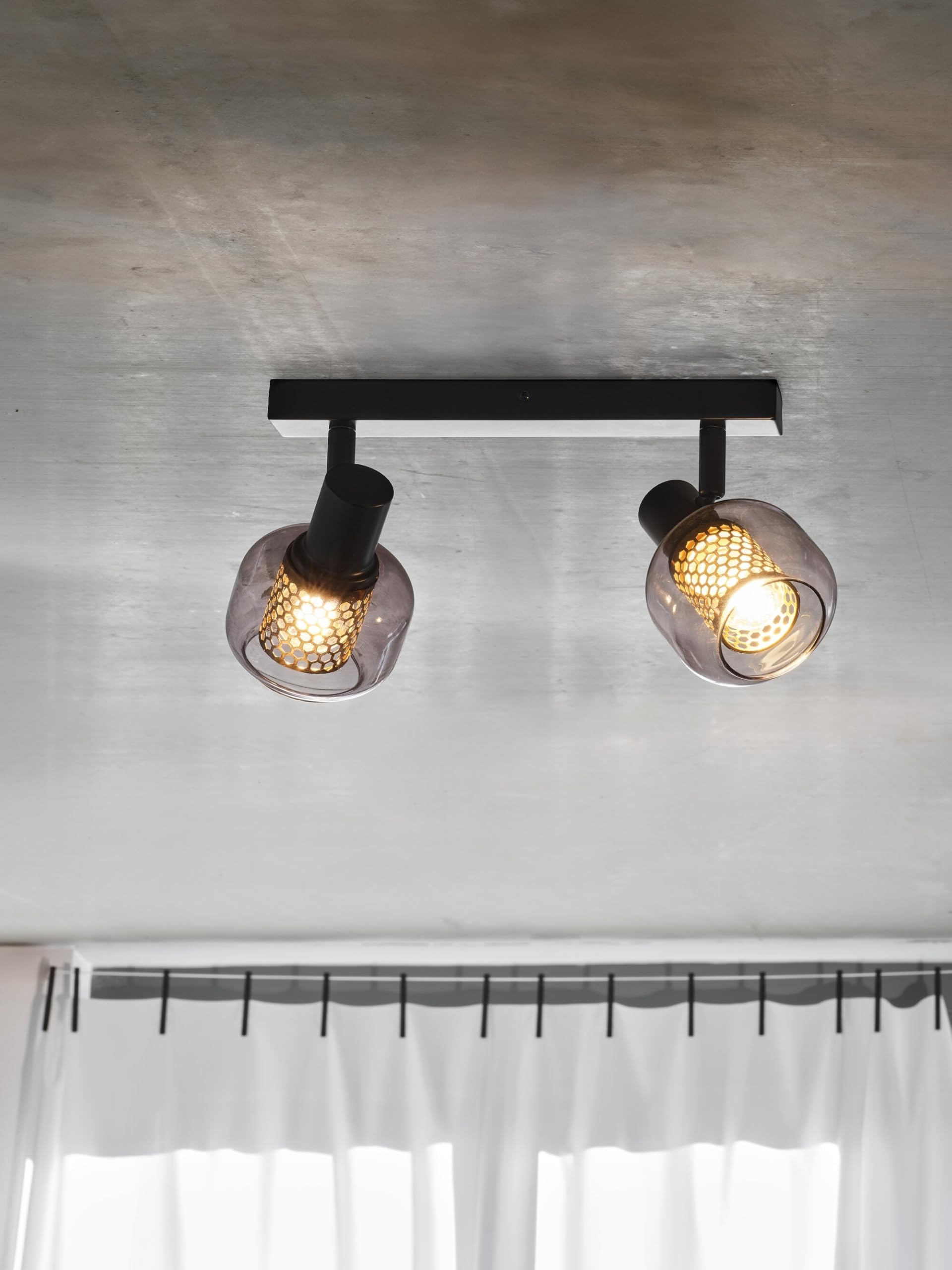 Osram DECOR Spot Firefly lampa ścienna, 2 x 2,8 W, E14, 500 lm, 2700 K, ciepła biel, możliwość ściemniania, IP20, metal/szkło, czarna, LED w zestawie i wymienna