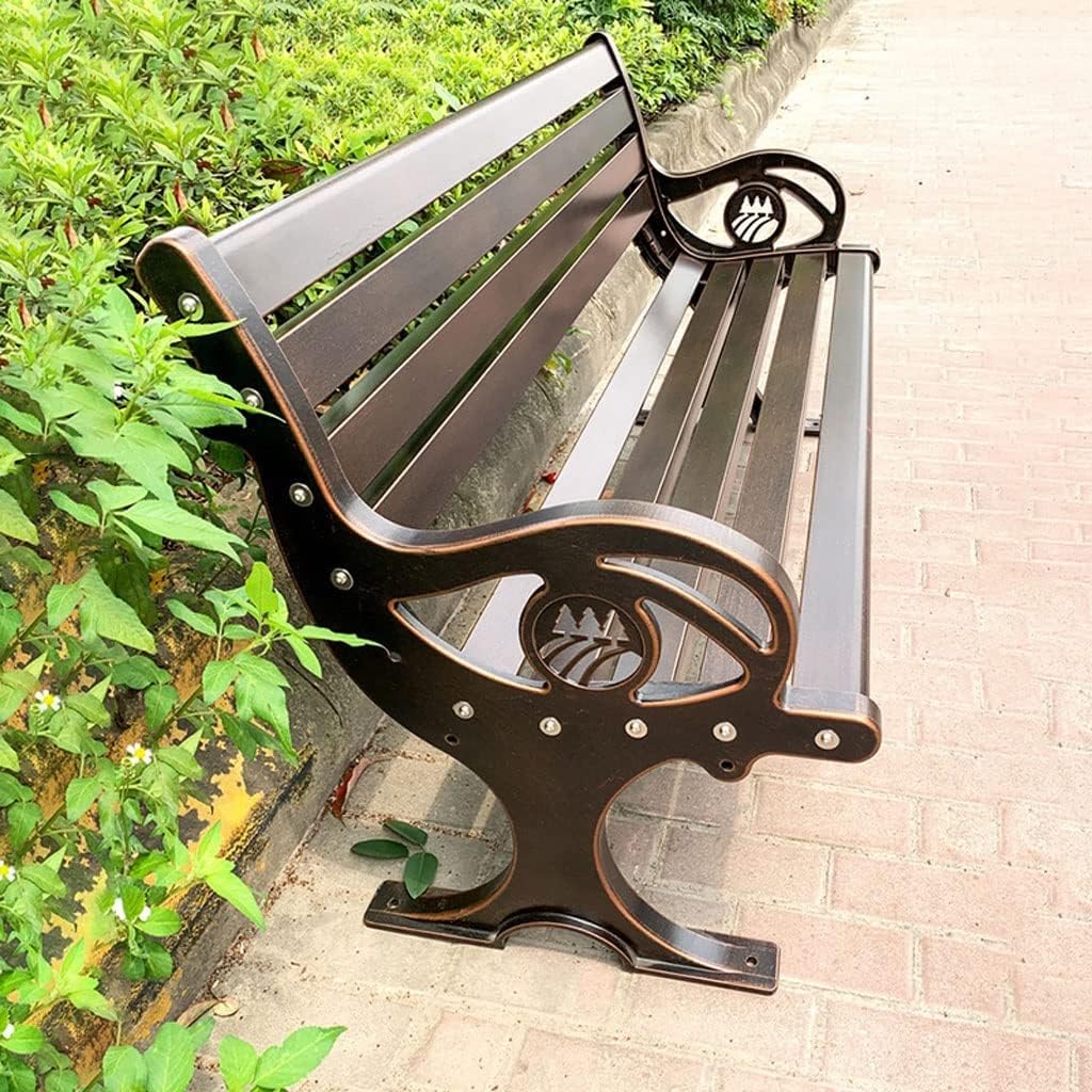 Park Benches Park Chair Outdoor Bench Scenic Square Chair Community Garden Leisure Chair Cast Aluminum Iron Art Outdoor Backrest Bench Outdoor Benches(C)