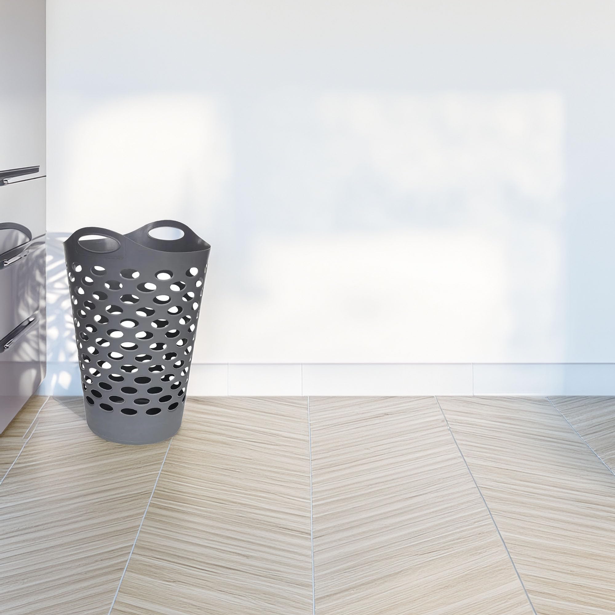 WELL HOME kosz na pranie, szary 60 l