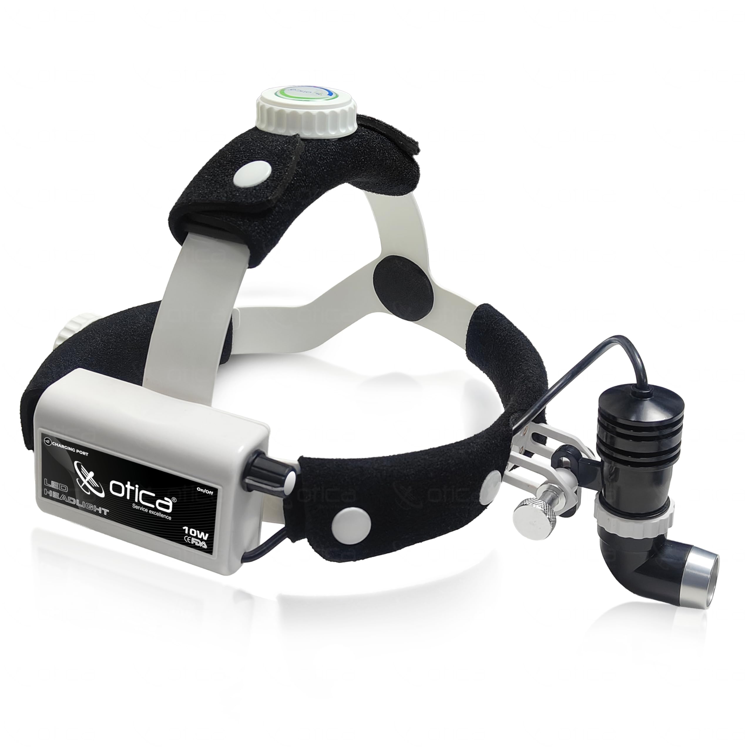 OTICA 10 Watt ENT Surgical LED Headlight for Doctors Hospital and Multi Purpose (Adjustable Focus of Light)