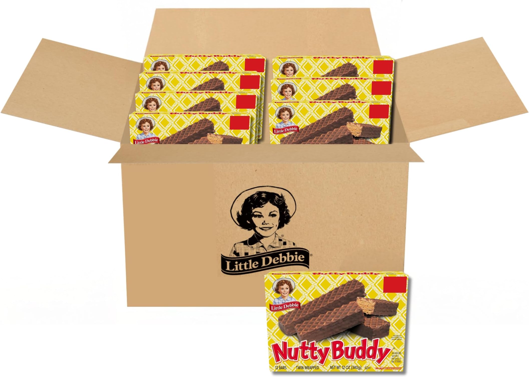 Nutty Buddy Wafers, 96 Twin-Wrapped Bars (Pack of 8)