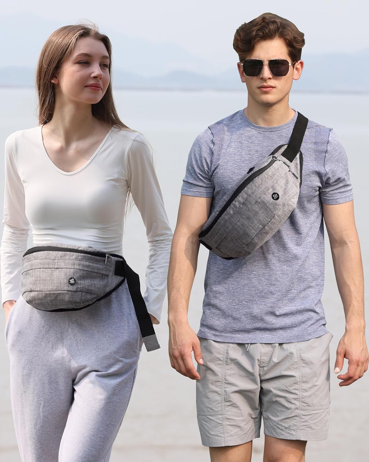 WATERFLY Running Belt Fanny Pack: Runner Marathon Jogging Waist Pack Sport Workout Exercise Fitness Phone Holder Belt for Men Women Jogger Slim Waistband Black - Image 6