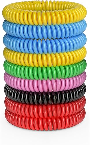 Paquete de 12 pulseras de mosquitos, bandas de mosquitos para adultos y niños con envueltas individualmente y sin DEET, pulseras naturales e
