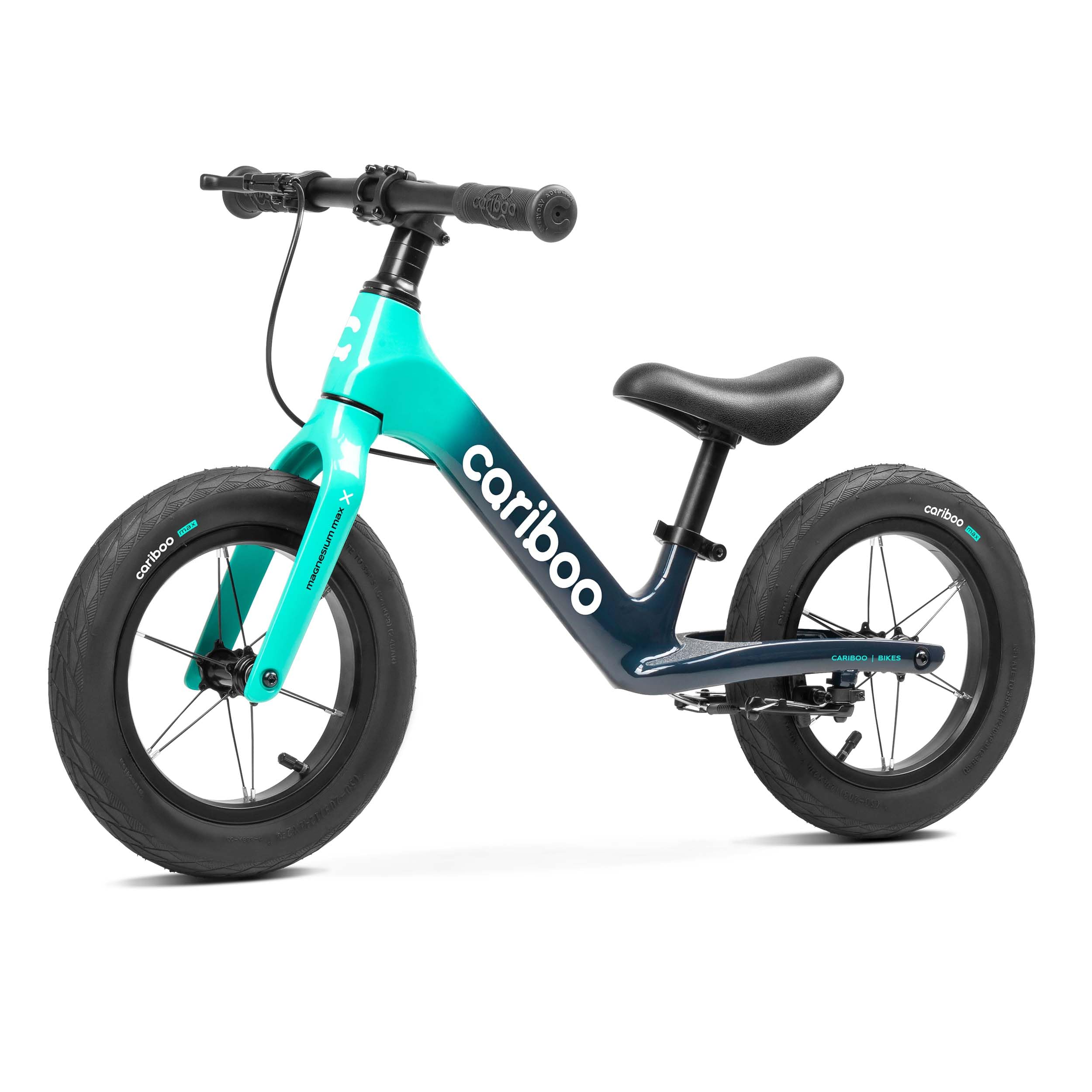 Cariboo Rowerek Biegowy dla Dzieci od 2 lat - Ultralekki 3,6 kg - Regulacja Siodełka i Kierownicy - Magnezowa Rama, Hamulec V-brake - Obciążenie do 30 kg - Magnesium Max