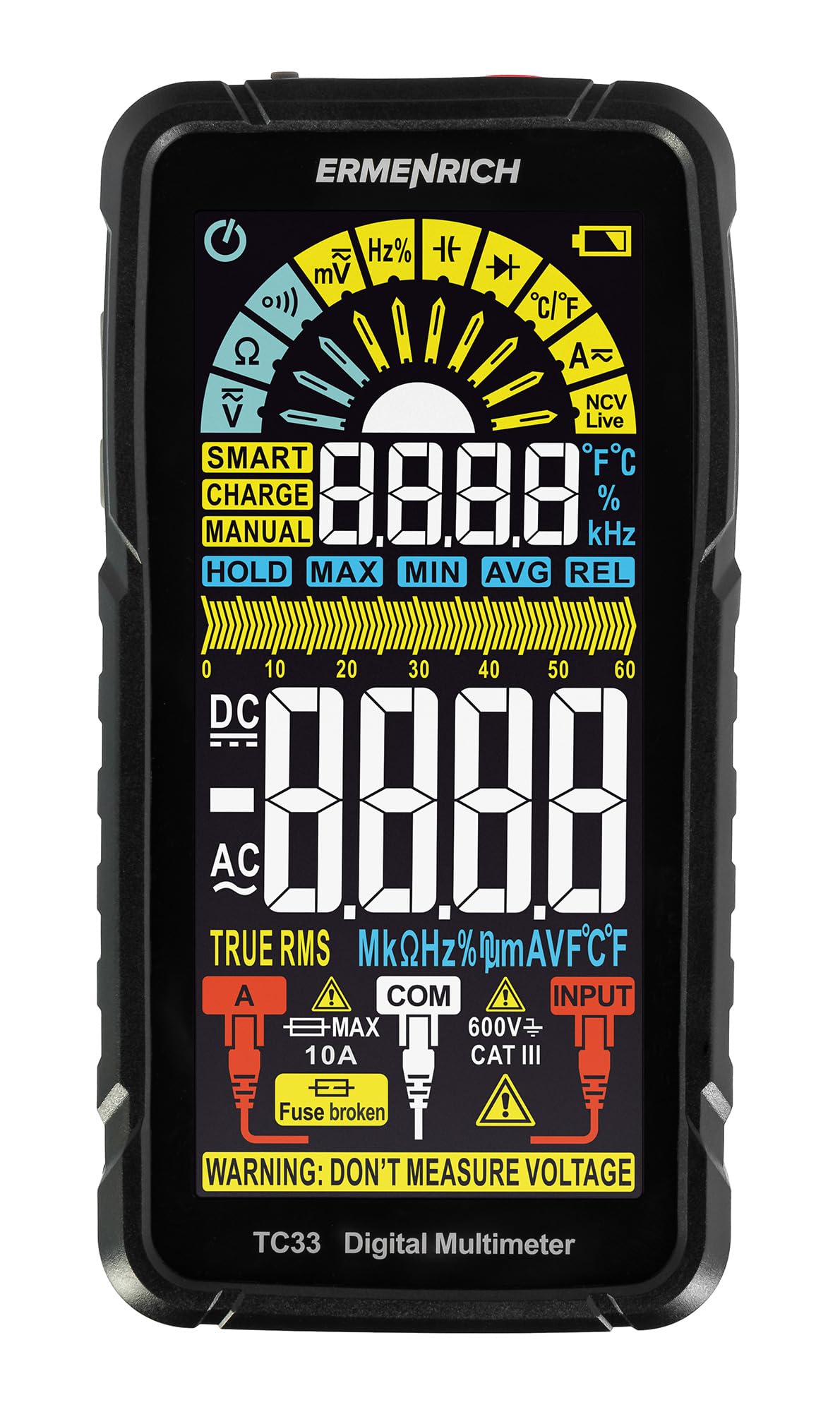 Zing TC33 Multimetr Cyfrowy Tester Ładowalny 6000 Zliczeń