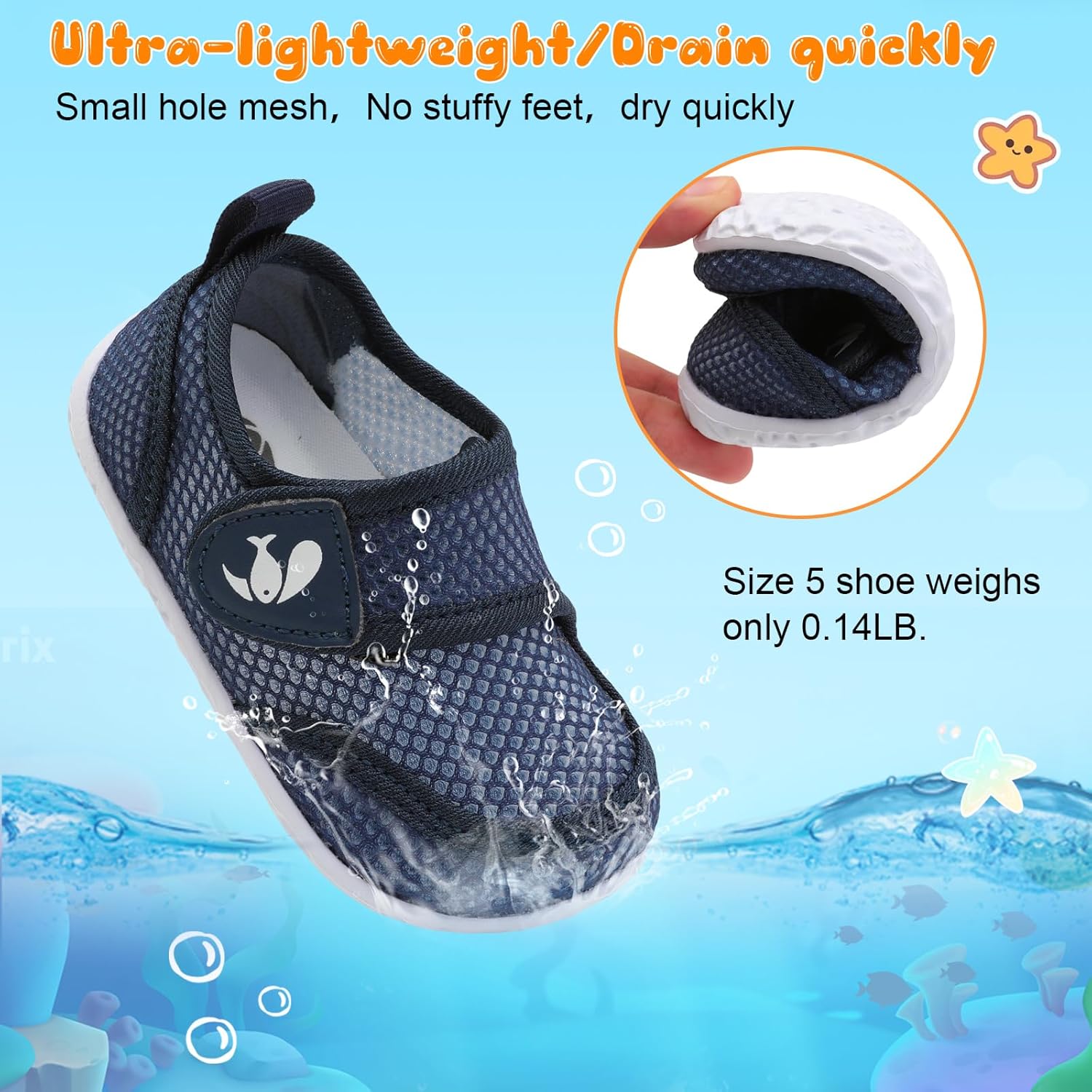 FEETCITY Toddler Water Shoes Boys Girls Swim Shoes Quick Dry Kids Aqua Socks Barefoot for Beach Swimming Pool - Image 6