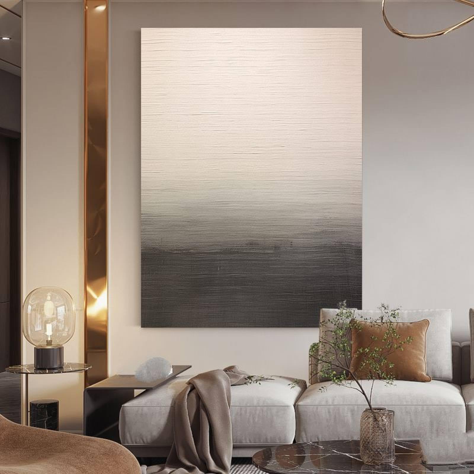 Peinture de texture abstraite wabi-sabi pour une décoration murale poétique