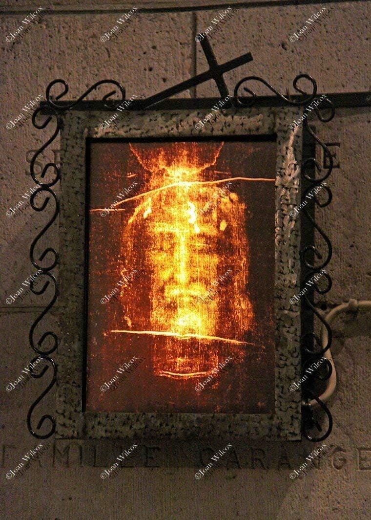 MUST SEE ALL PHOTOS TO SEE WHAT YOU RECEIVE! Religious Photograph Exhibit Devoted to Shroud of Turin Face of Jesus Christ Sacre Coeur Montmartre Paris France Europe Fine Art Print Wall Art Photo