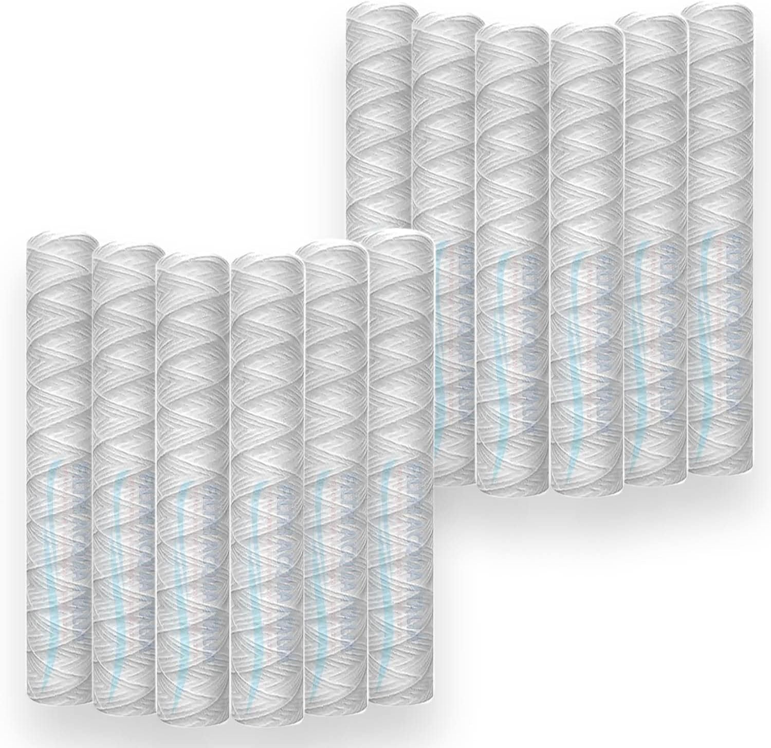 Cartuccia Filo Avvolto 20 Pollici Micron 10 Set 12 Pezzi