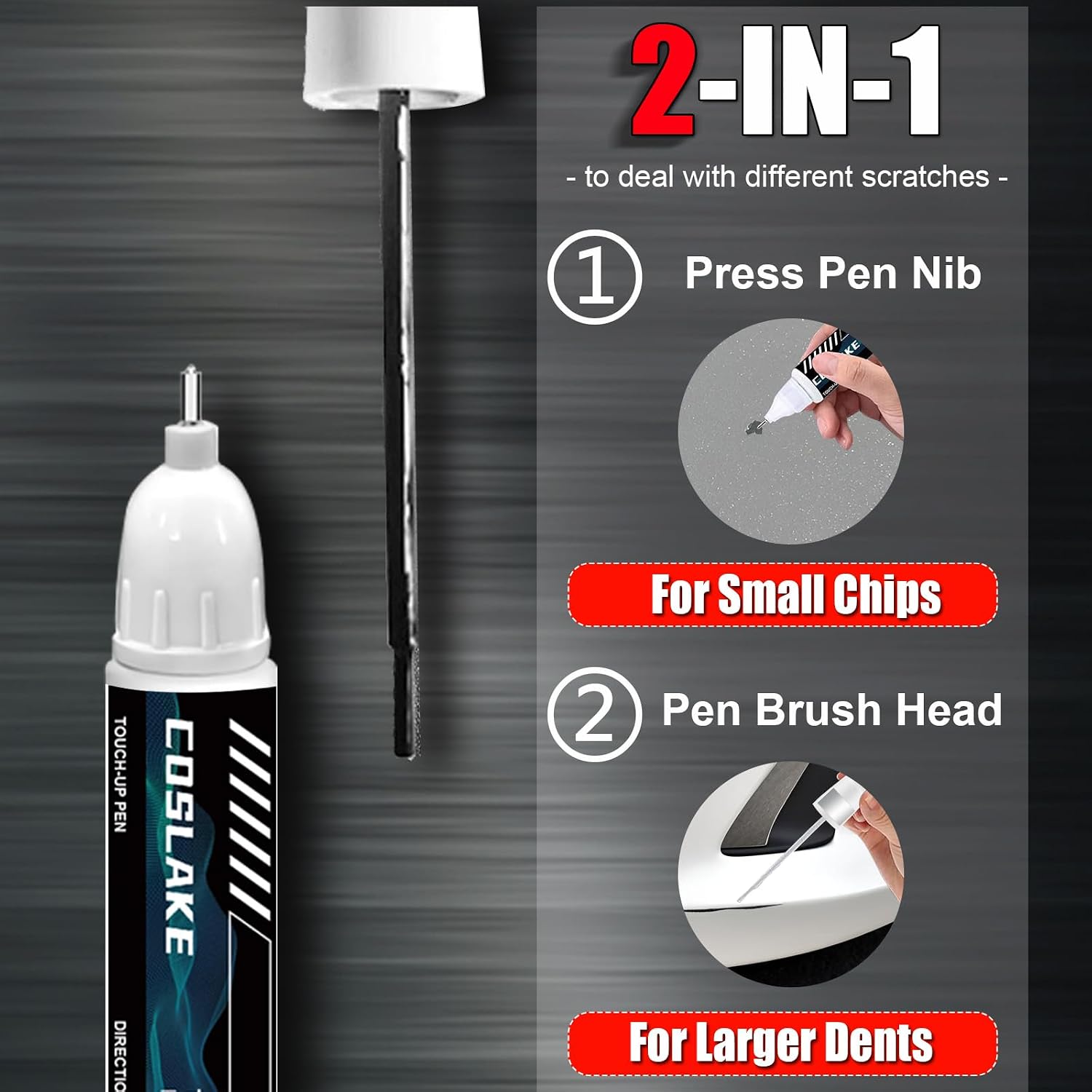 Car Touch Up Paint(Ultra White(083)) for Lexus, Car Paint Scratch Repair Kit, Quick & Easy Solution to Repair, 2 in 1 Scratch Remover Pen with Color-Matched
