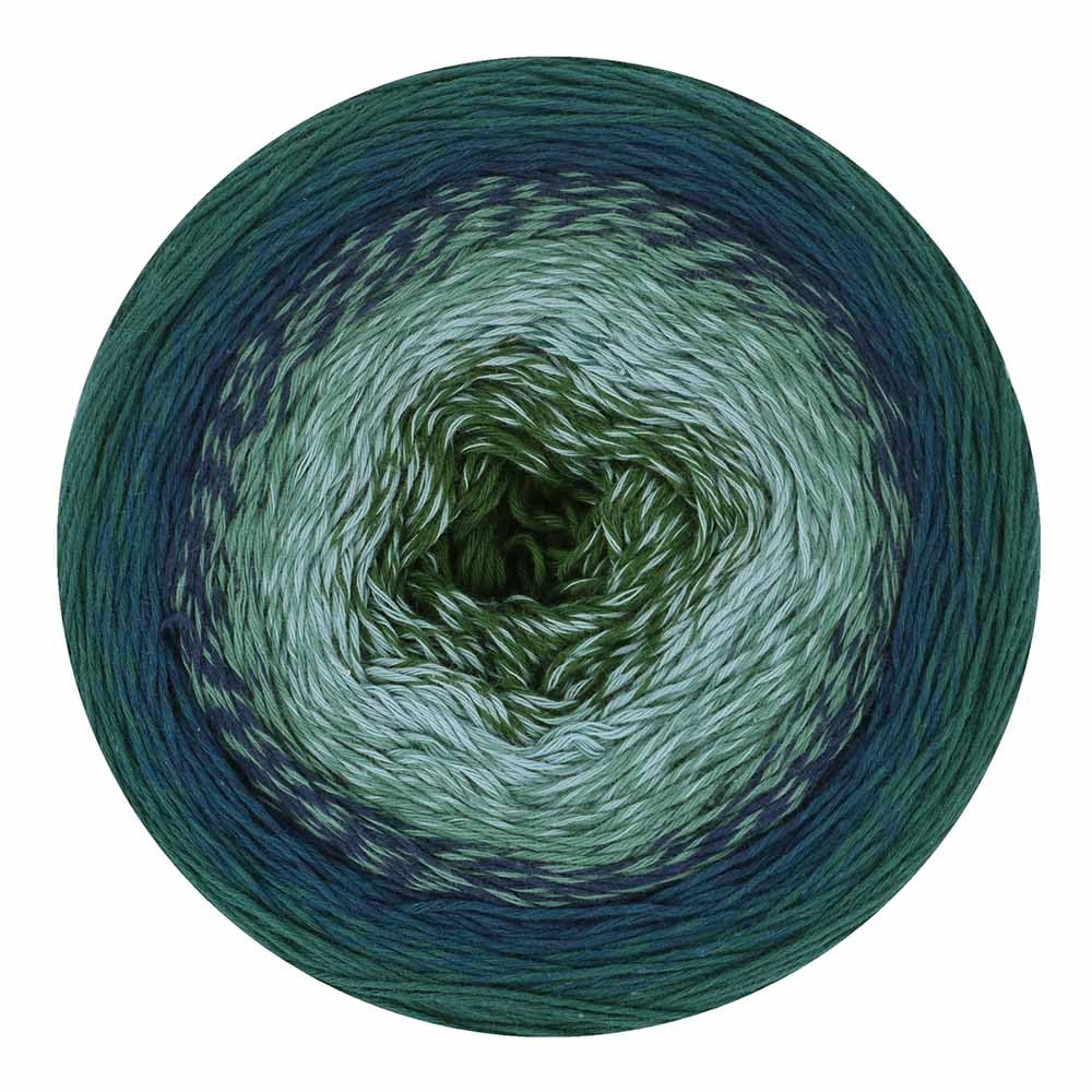 Scheepjes Cotton Whirl (1000m) Fingering Weight Yarn - Soft and Breathable, for Knitters and Crocheters, 724 Underwater World, 1 x 226g