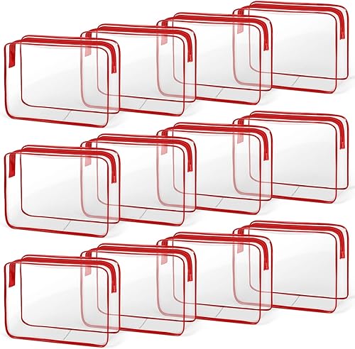 Miniatura 1 de 12 bolsas de aseo transparentes para mujeres y hombres, bolsa de cosméticos transparente para viaje, organizador de maquillaje, bolsa aprobada por