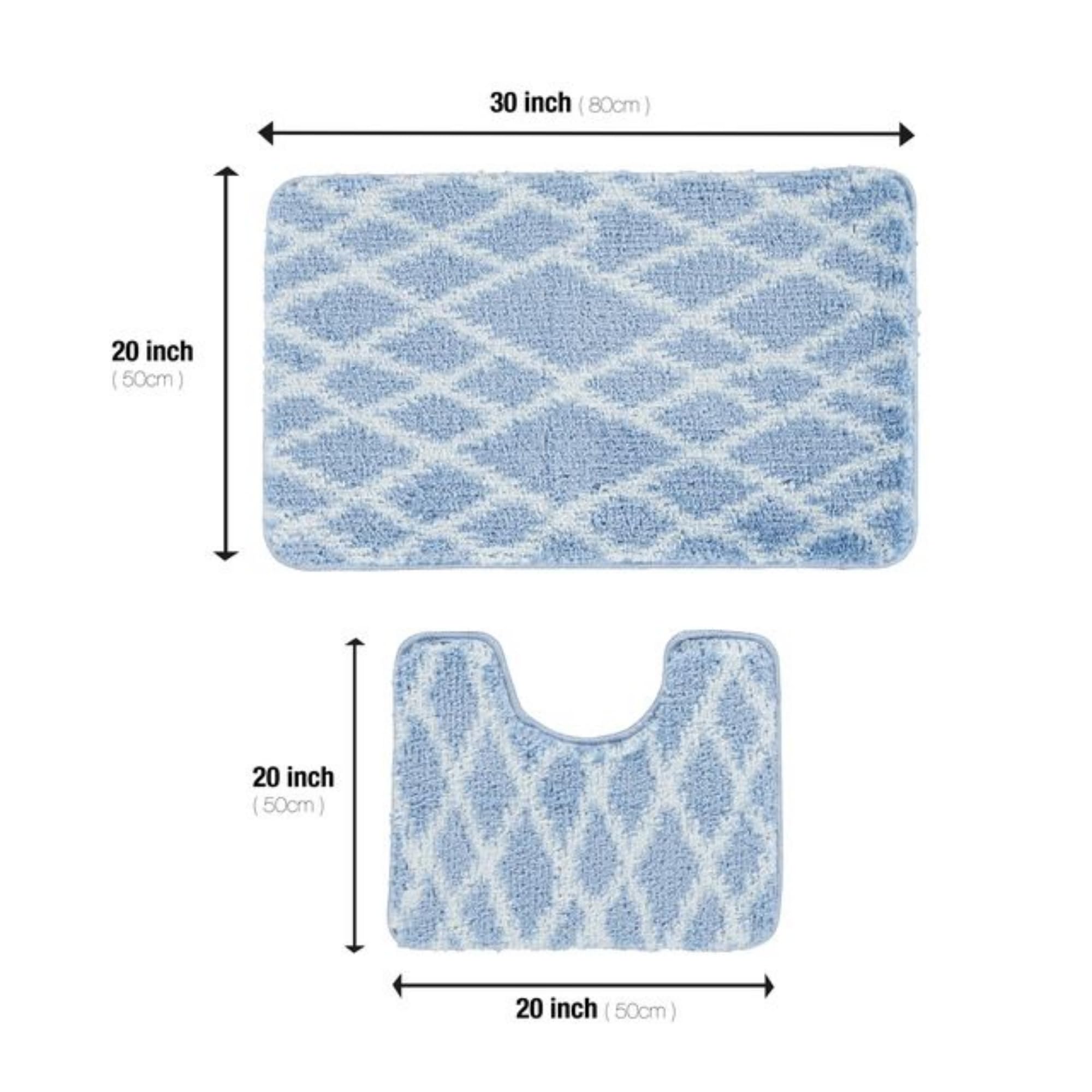 Nest & Nibble Bath Mats 2 Piece Set Non Slip Bath Mat & Toilet Rug, Soft Microfiber, Quick Dry, Machine Washable - Image 3