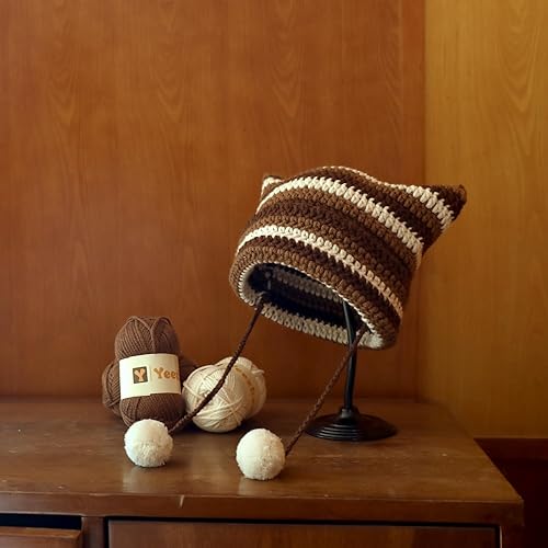 Miniatura 5 de Yeezhee Kit de ganchillo para principiantes, kit de inicio de sombrero de ganchillo con tutoriales en video paso a paso, kit de tejido de gorro de