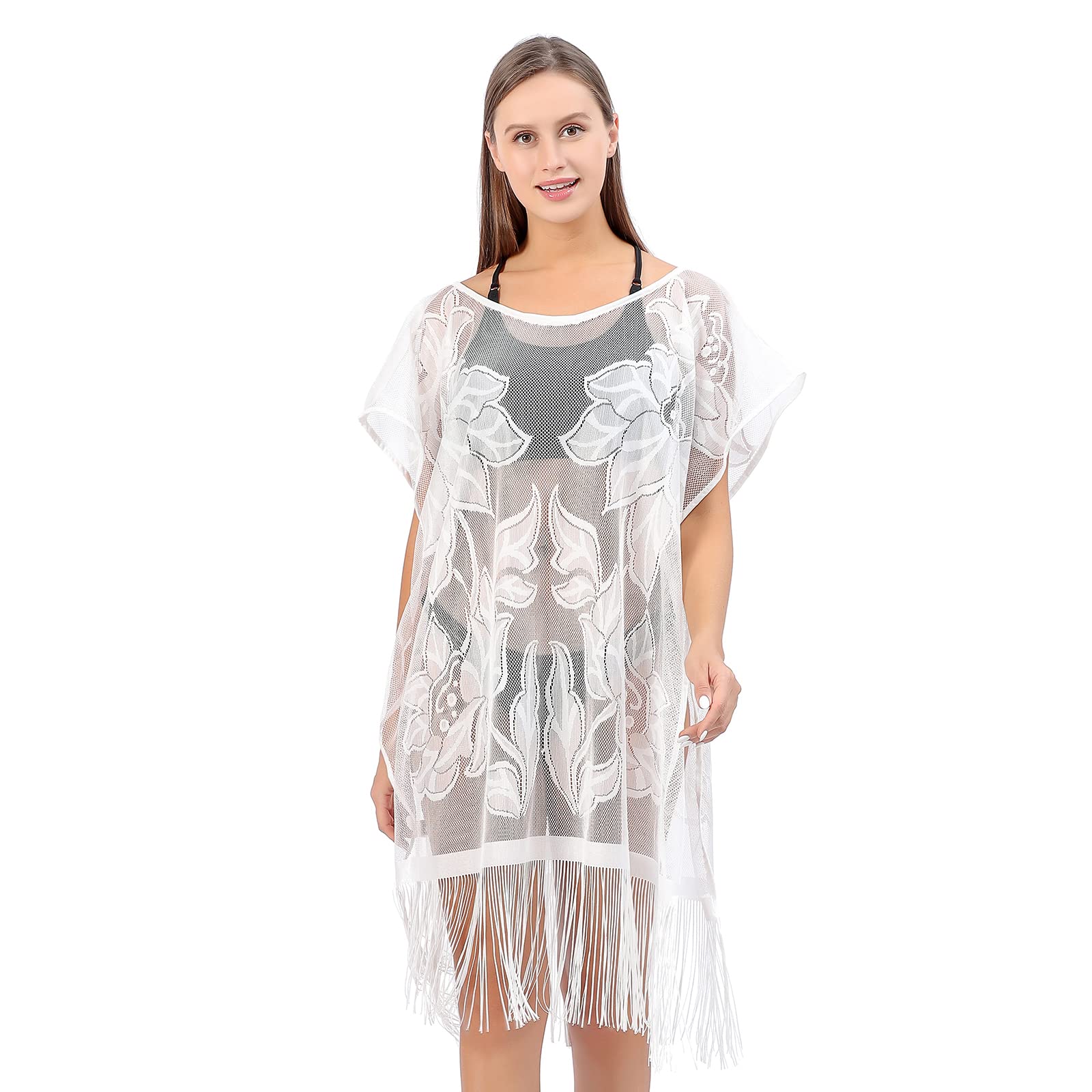 LVSU Swimsuit Cover Up for Women?Mesh Sheer Bikini Coverups Summer