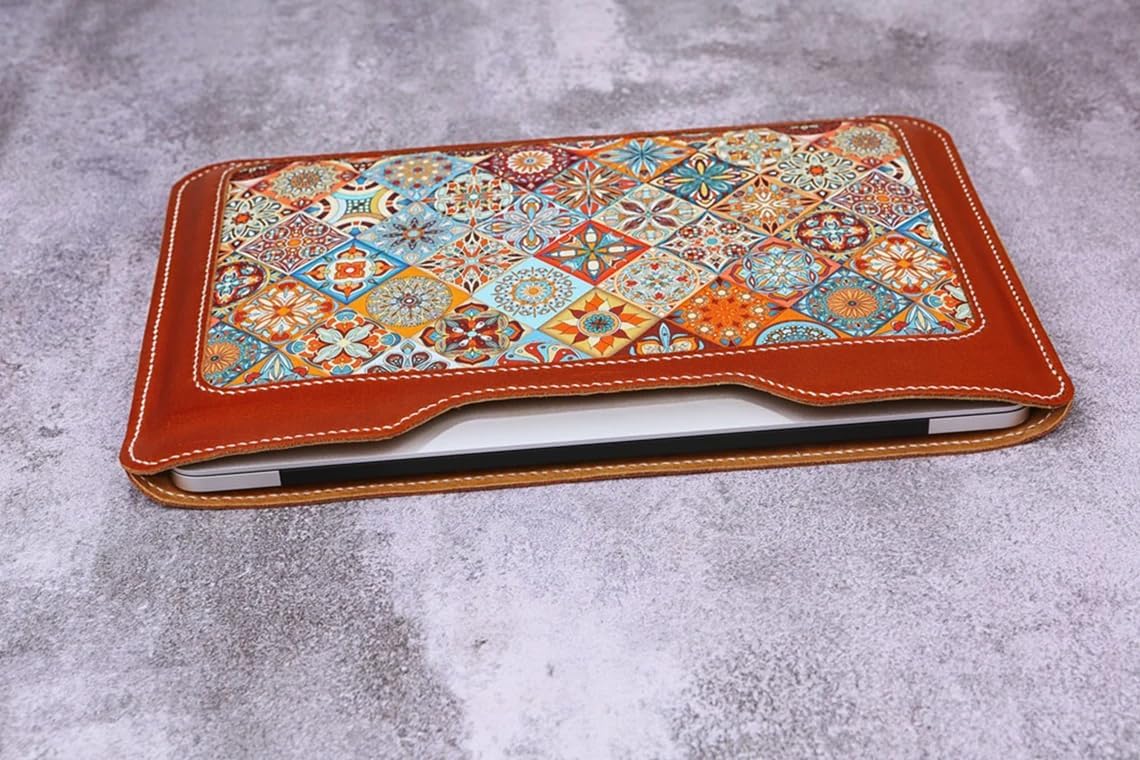 Handmade Genuine Leather Sleeve for MacBook, Slim Designer Leather MacBook Air Pro Cover Case V01-LCMBC