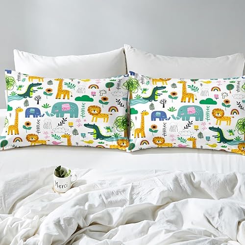 Vista 164 de Funda de edredón de zorro individual, funda de edredón de zorro de dibujos animados, búho de zorro bosque, juego de ropa de cama para niños, Multi 07