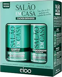 Eico Kit Salão em Casa Cachos Definidos Shampoo 450ml + Condicionador 400ml