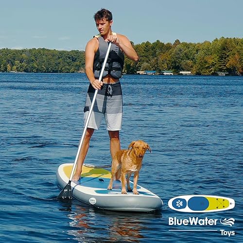 Miniatura 7 de Tabla de remo inflable de nailon y malla de 11 pies con almohadilla EVA de panal de abeja 100% resistente a los rayos UV, juego completo de SUP para