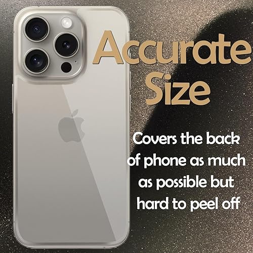 Miniatura 9 de Protector de pantalla frontal y trasera para iPhone 15 Pro Max (paquete de 2), protector de pantalla frontal y trasera, vidrio templado trasero (6.7