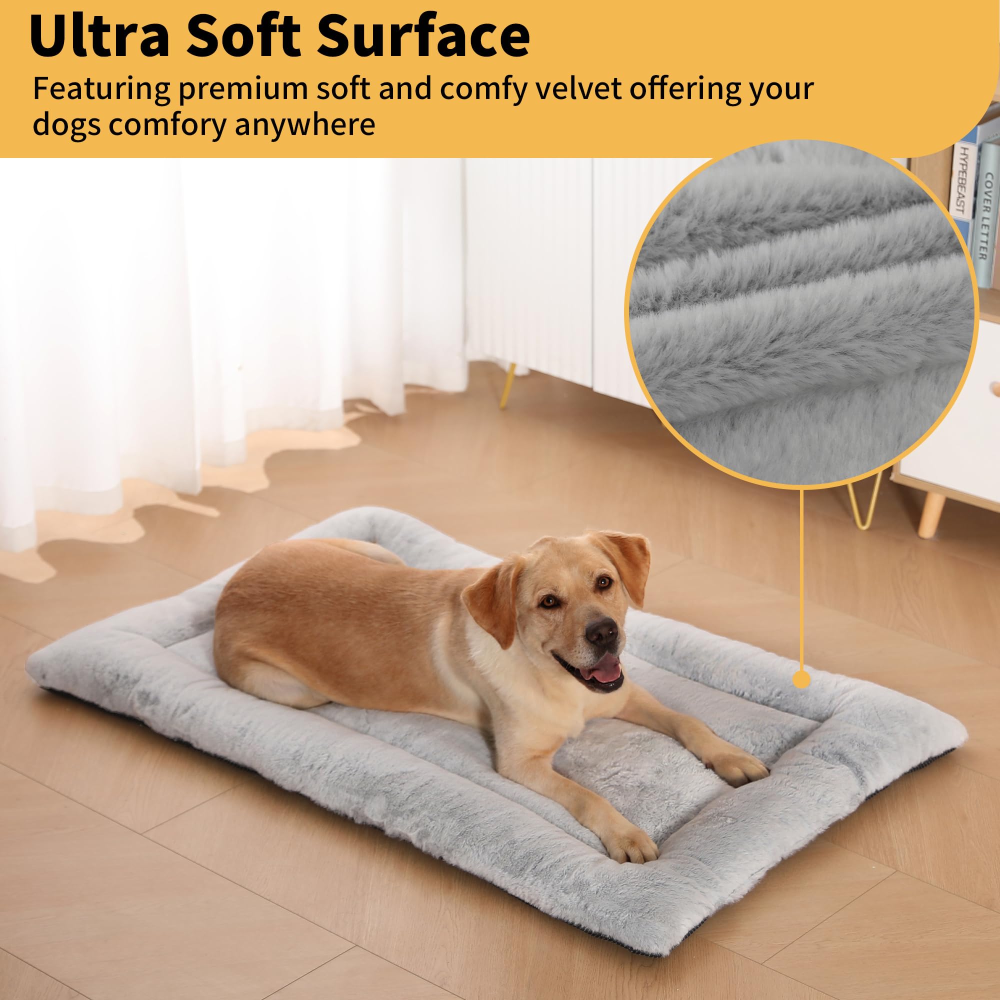 ZENGAOOU Washable Dog Crate Bed with Non-Slip Bottom - Image 3