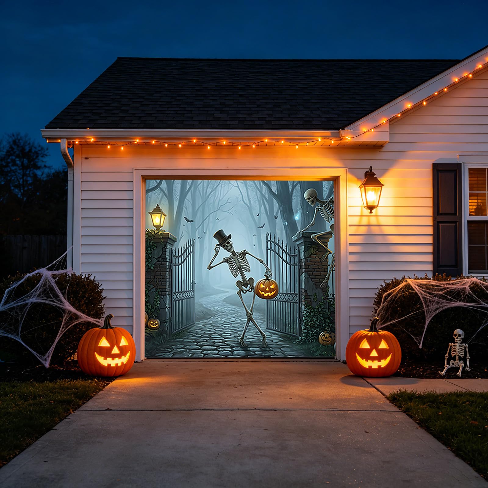 Halloween garaż z horroru baner na zewnątrz, do domu, ogrodu