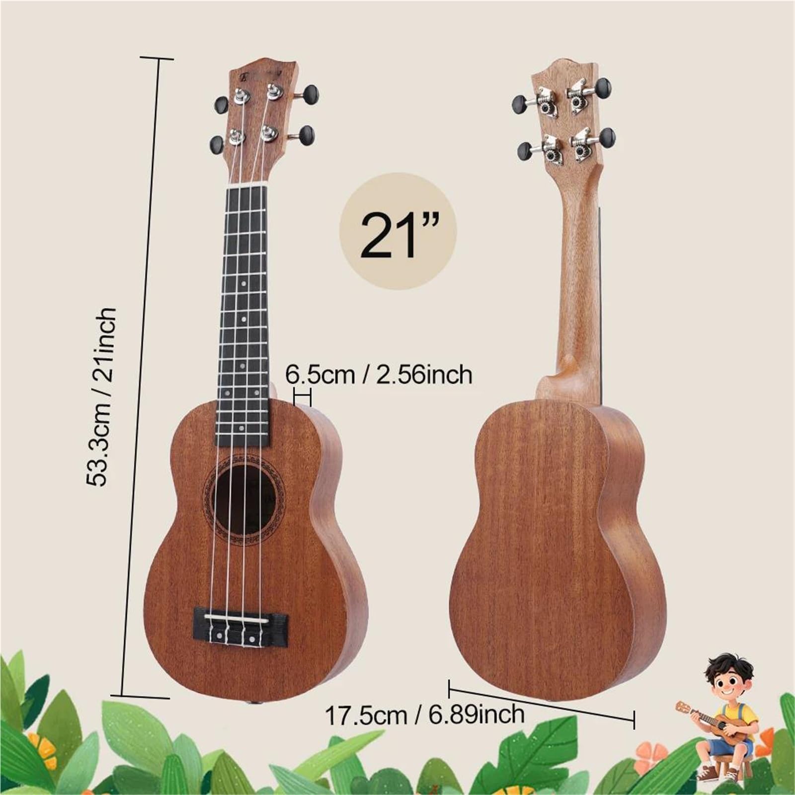 21 calowe Profesjonalne Ukulele Sopranowe | Drewno Sapele | Hawajska Gitara 4 strunowa Ukulele Dla Dorosłych