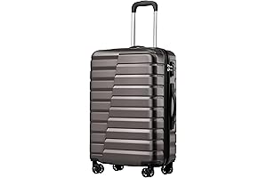 Amazon Basics Luggage suitcase Carry on Hardside PC+ABS Spinner TSA Lock Telescopic Handle