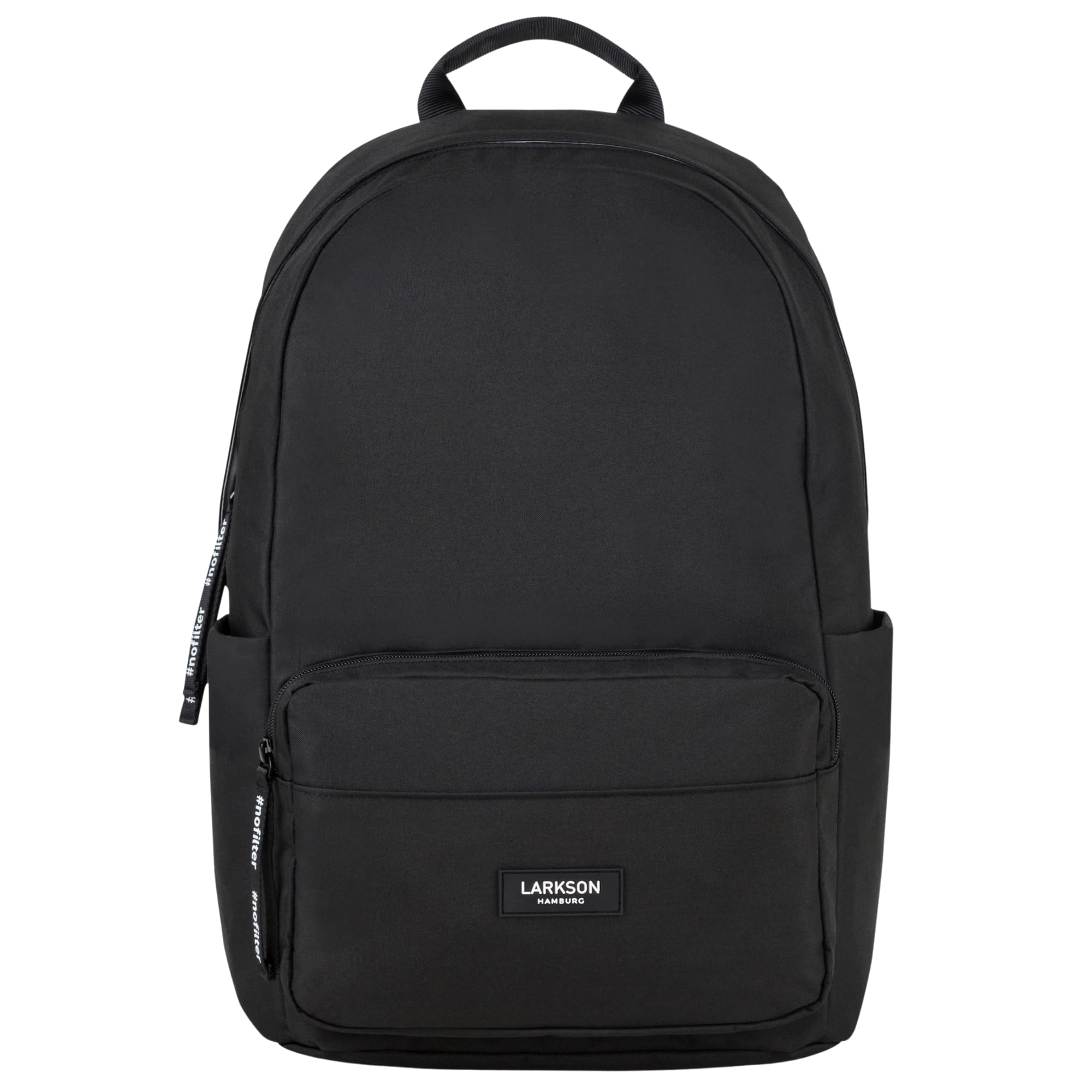 LARKSON Zaino Scuola Nero - No 3 - Zaini Ragazza & Ragazzo Per Scuola Media Superiore, Università - Backpack Piccolo Porta Pc 16 Pollici - 15L - Idrorepellente
