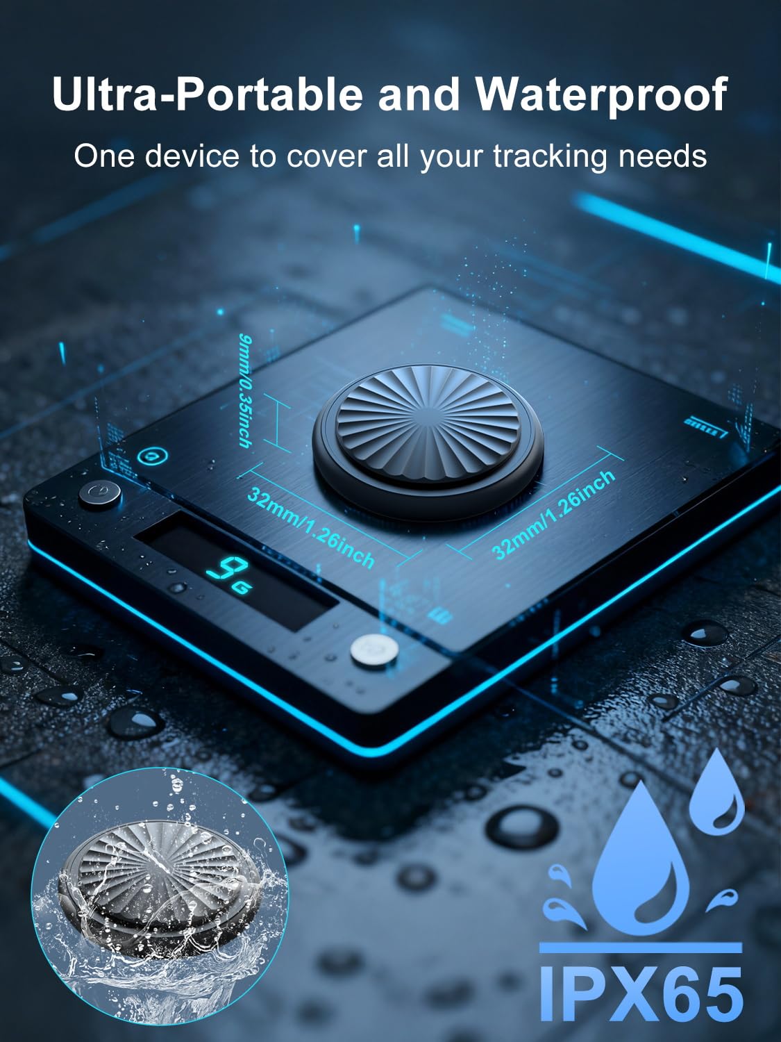 GPS Tracker per Auto, Localizzatori GPS Compatibile con iOS e Android, Senza Abbonamento,Impermeabile IP67,Riproduzione Tracciato 7 Giorni,Autonomia 365 Giorni,Adatto per Auto/Animali Domestici/Chiavi