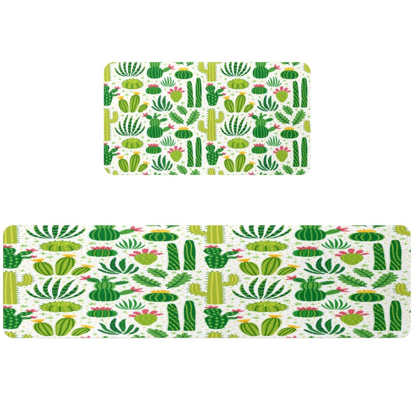 Tapete de cocina de cactus contra suelos mojados y resbalones