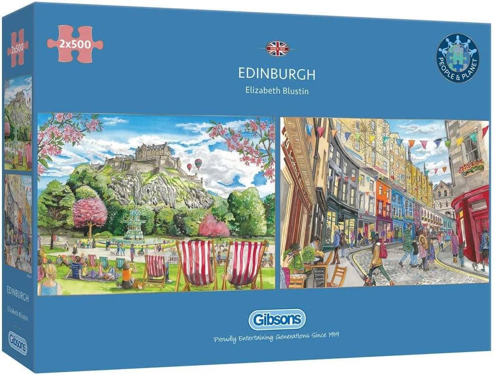 Edinburgh 2 x 500 Piece Jigsaw Puzzles MultiBox Jigsaw